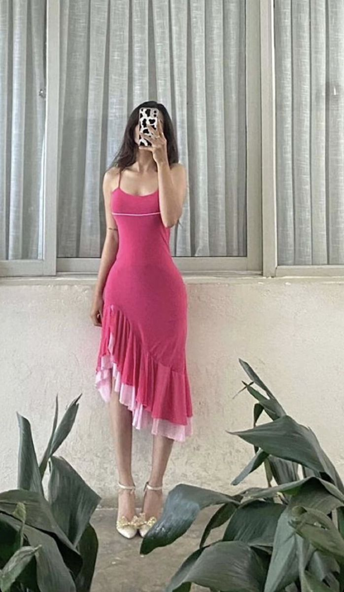 Elegant Straps Ruffles Mermaid Prom Dress Chiffon Party Evening Gown cc1496