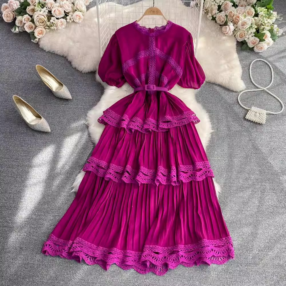 beach dress cake dress long skirt S4357