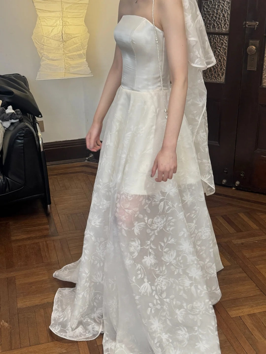 New Design Wedding Dress Strapless Pleated Wedding Dress D4623