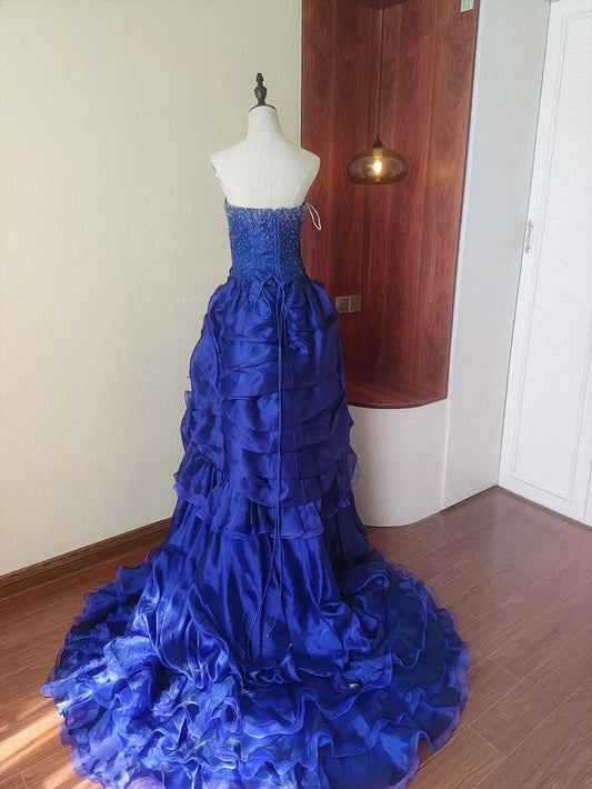 Charming Prom Dress Strapless Tiered Cocktail Dress Evening Dress Gala Dress D4647