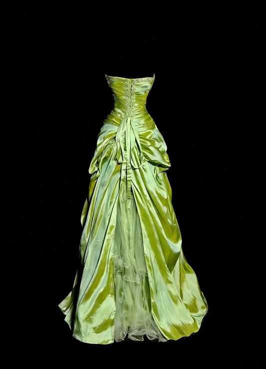 Elegant Prom Dress Green Sweetheart Pleated Tulle Formal Dress Evening Dresses Birthday Party Dress D4663
