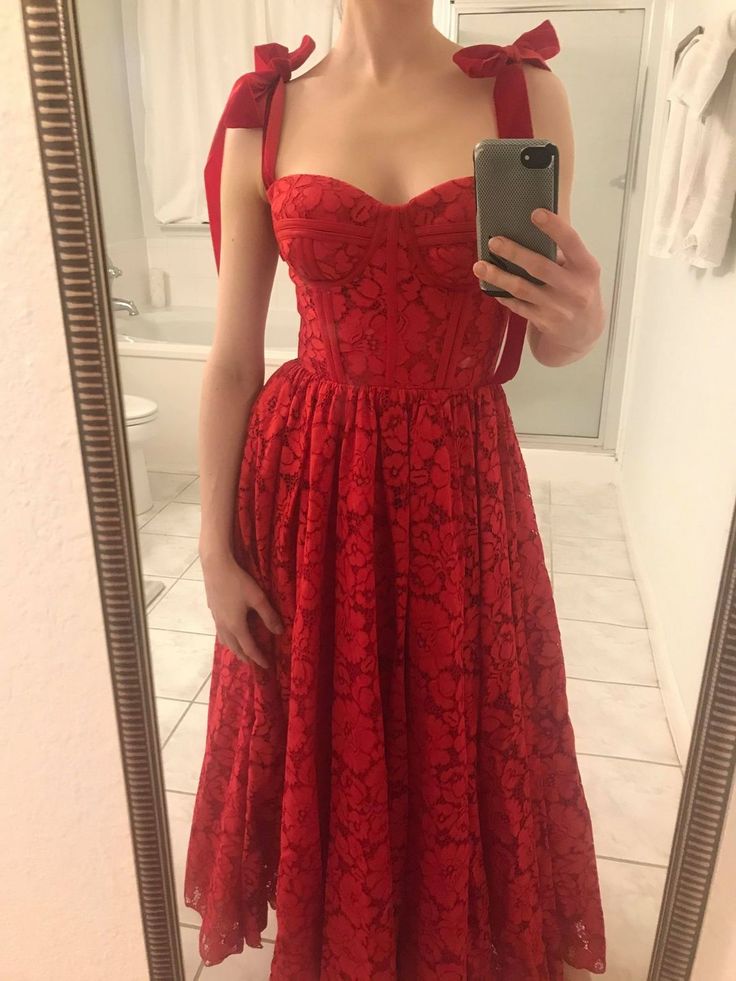 Vintage Fashion Red Spaghetti Strap Prom Dress fg3199