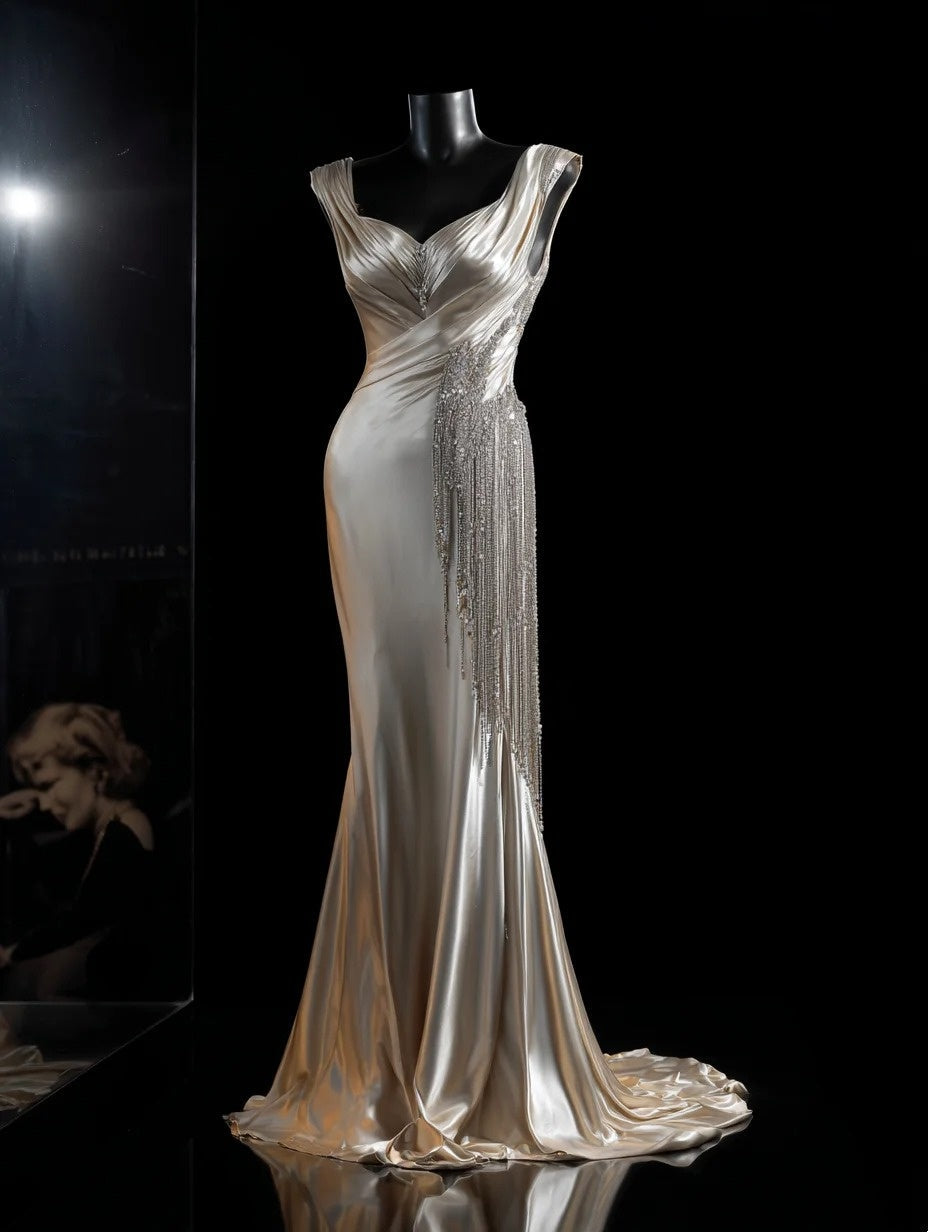 Gorgeous Satin Prom Dress Sweetheart Beading Pleated Mermaid Formal Dresses Evening Dress Gala Gown D4713