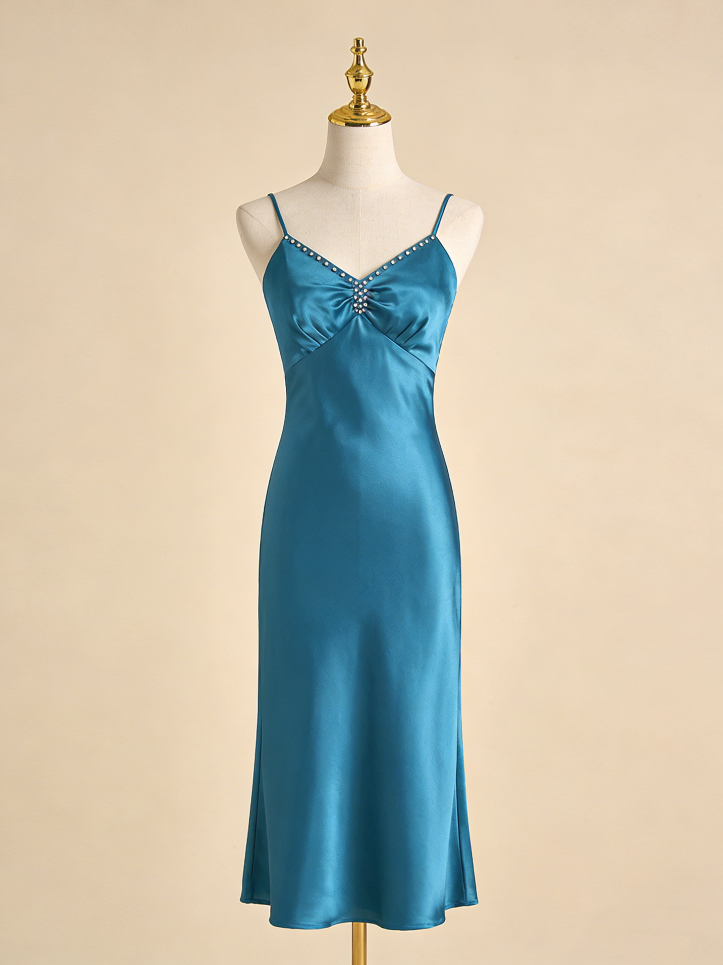 New Arrival Prom Dress Spaghetti Straps Beading Gala Dress Evening Gown Cocktail Outfits D4864