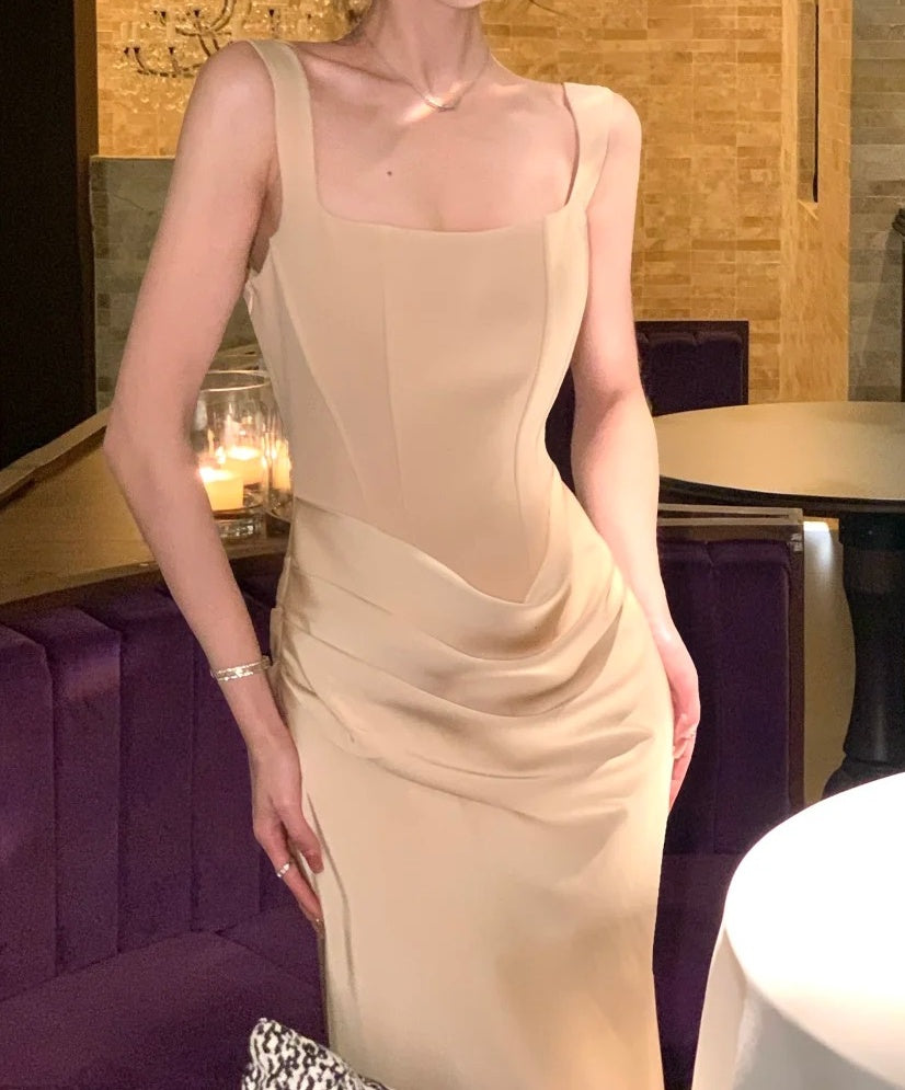 Pretty Prom Dress Square Neck Gala Gown Party Outfits Evening Dress D4932