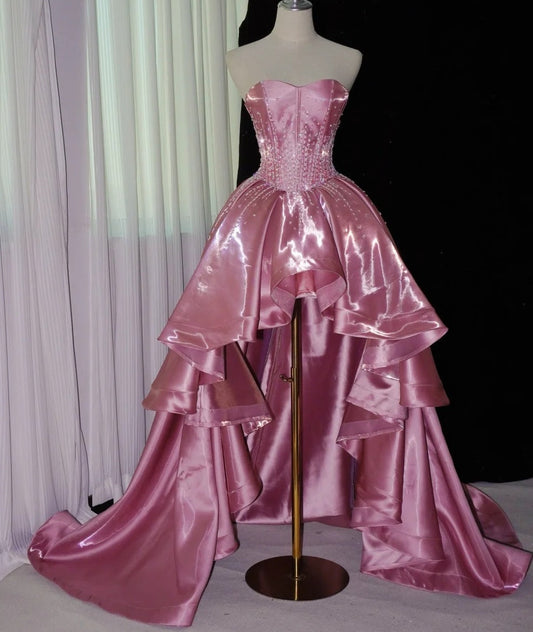 Beauty Prom Dress Sweetheart Beading Pleated Evening Dresses Birthday Party Outfits Gala Gown D4958