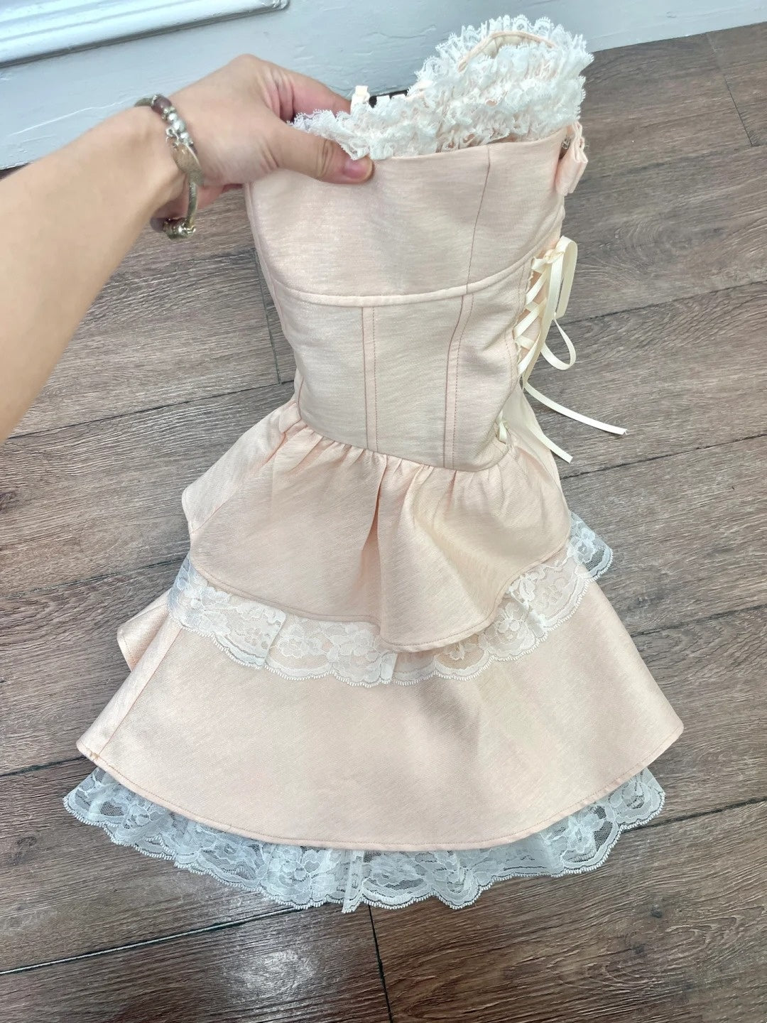 Beauty Homecoming Dress Spaghetti Straps Lace Short Prom Dress Back to School Outfits Birthday Party Dress D4987
