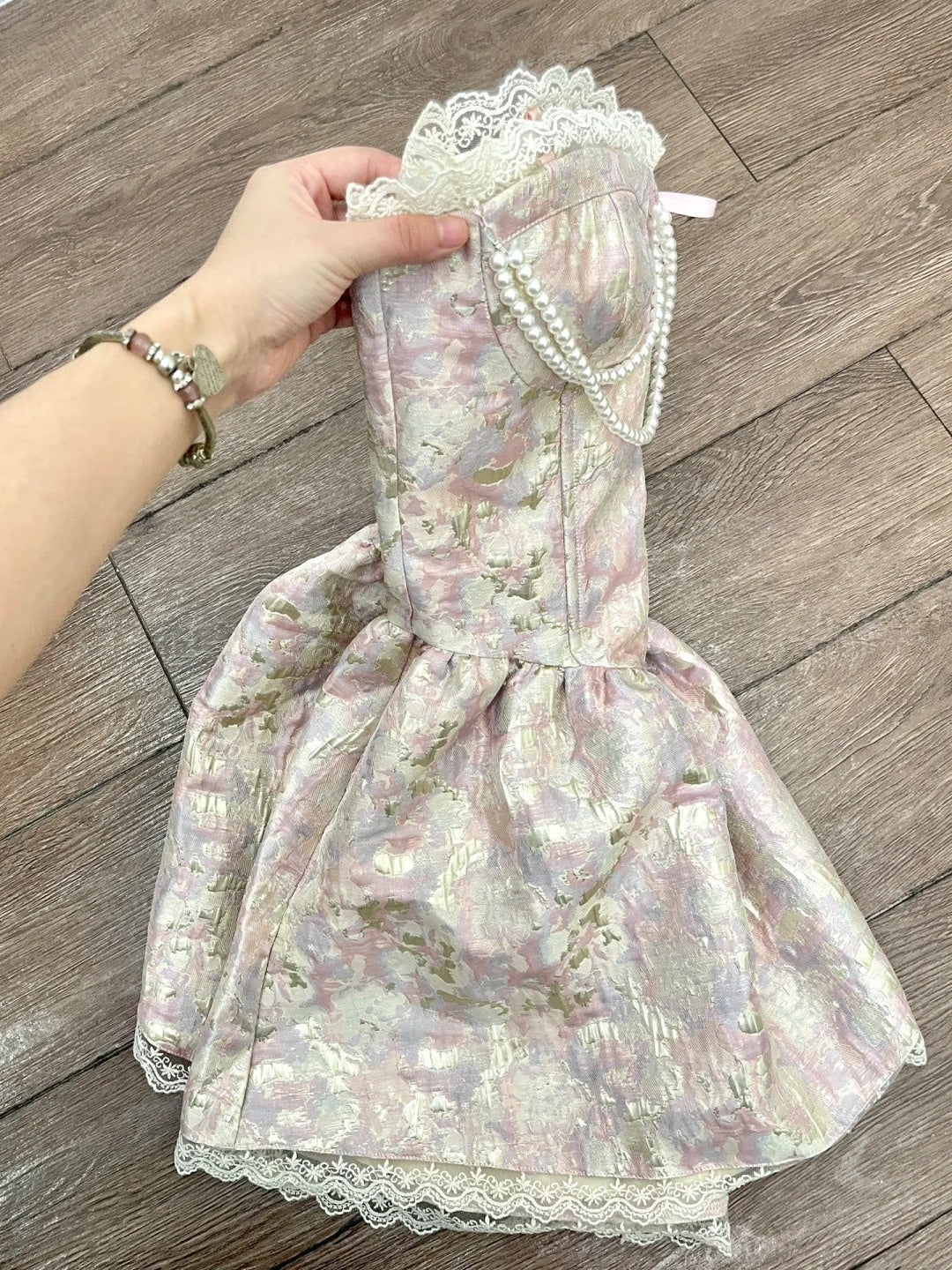 Charming Homecoming Dress Strapless Lace Short Prom Dress Back to School Outfits Birthday Party Dress D4988