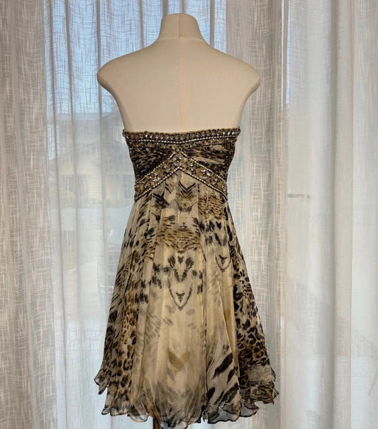 Stunning Prom Dress Sweetheart Print Cocktail Outfits Evening Dress Gala Gown D4994