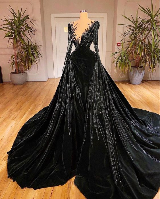 High quality sequins long prom dress evening dress fg2885