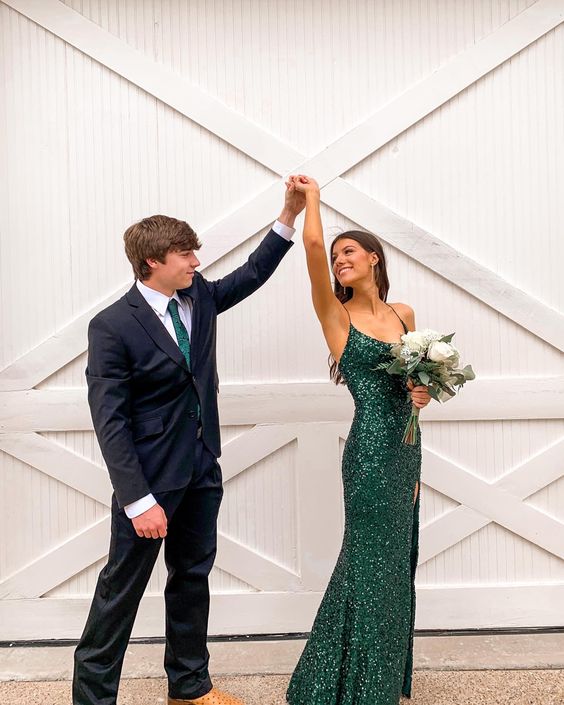 Fashion Green Prom Dresses, Sexy Evening Dress S2314