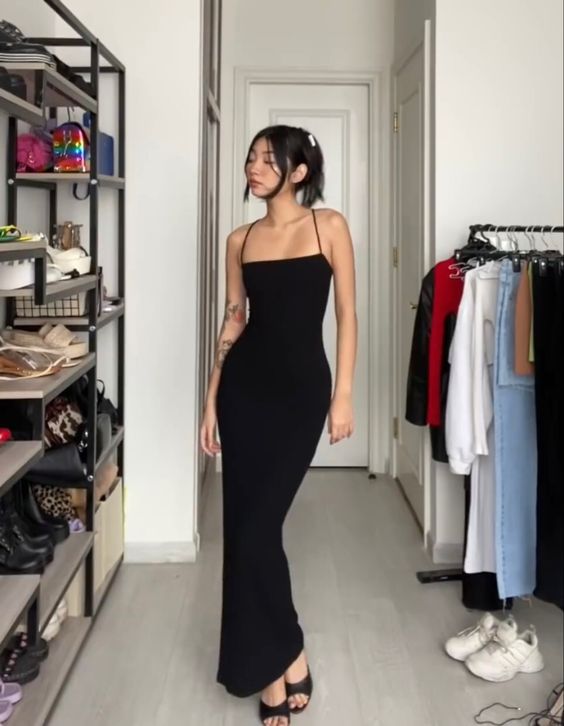 Black Long Prom Dresses Evening Gown S2393