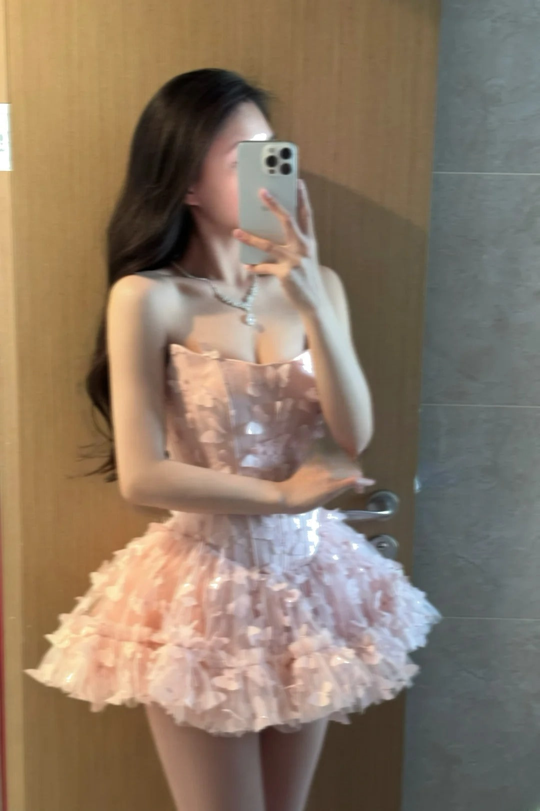 Sweet Homecoming Dress Strapless Butterfly Short Prom Dress Back to School Outfits Birthday Party Dress D5029