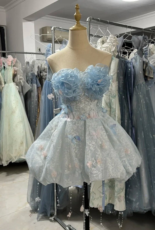 Stunning Prom Dress Strapless Pleated Gala Gown Evening Dress Party Outfits D5036
