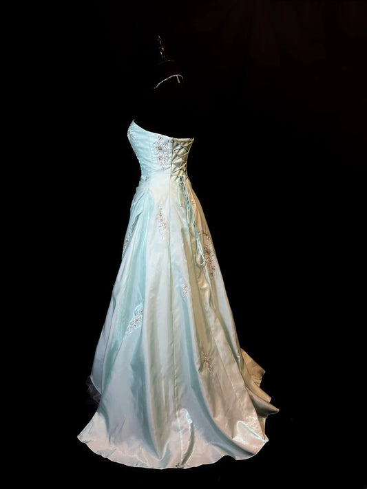 90s Retro Prom Dress Strapless Pleated Formal Gown Evening Dress 18th Birthday Outfits D5065