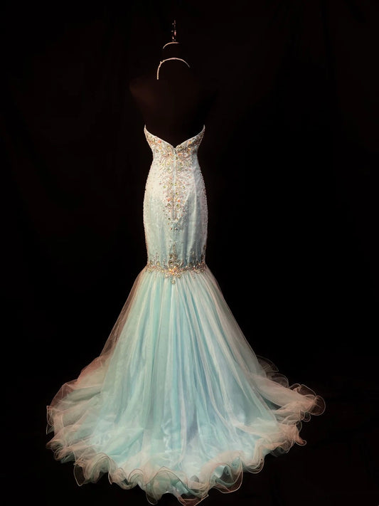 Sparkling Prom Dress Sweetheart Crystal Mermaid Formal Gown Evening Dress Gala Dress D5066