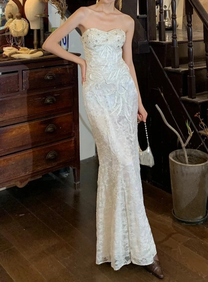 Retro 90s Prom Dress Sweetheart Mermaid Gala Gown Formal Evening Dress 18th Birthday Party Dress D5239
