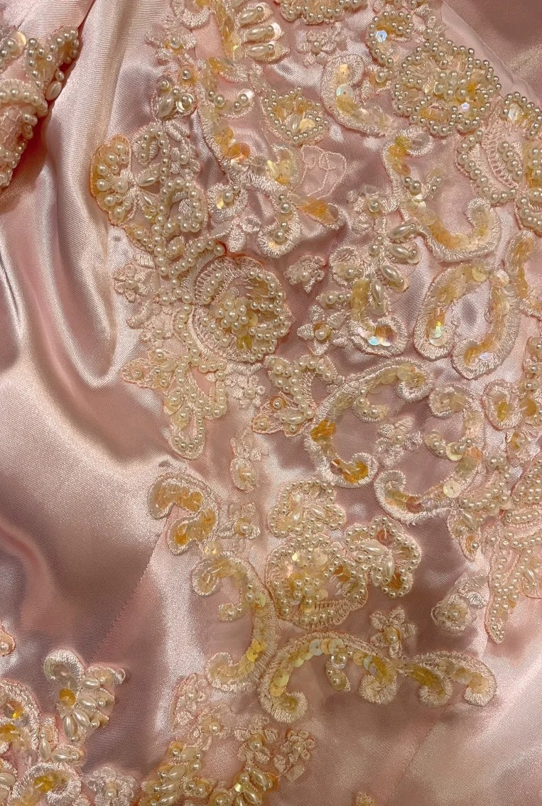 Charming Prom Dress A Line Light Pink V-neck Gala Dress Evening Dress 18th Graduation Gown D5339