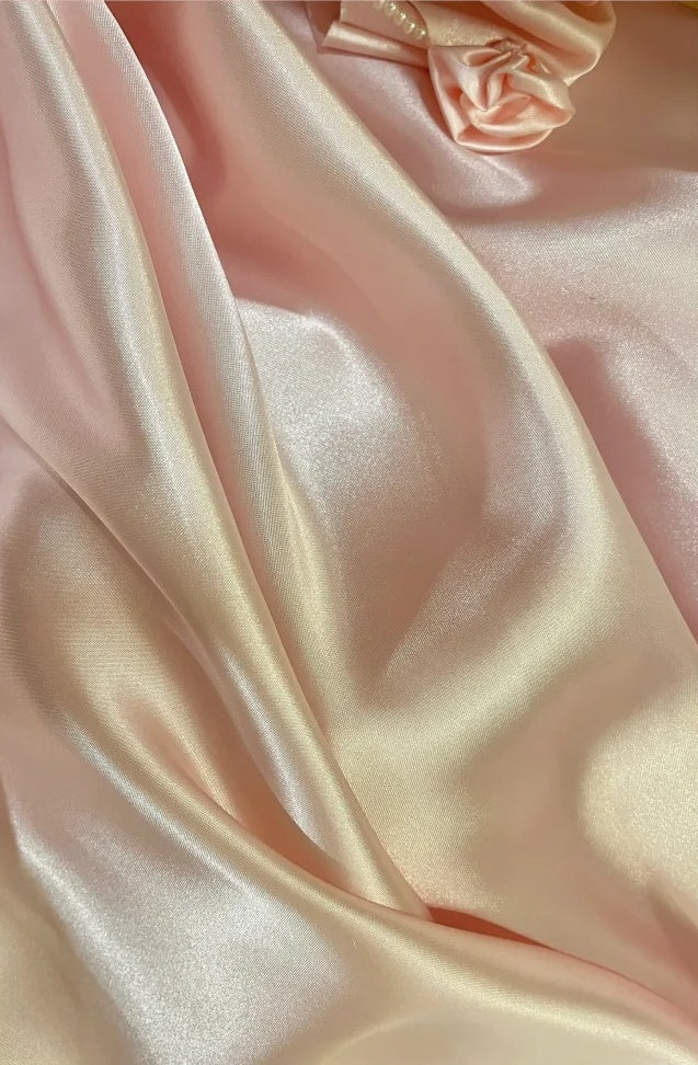 Pretty Prom Dress Light Pink Satin Off Shoulder Gala Dress Evening Dress 18th Graduation Gown D5342