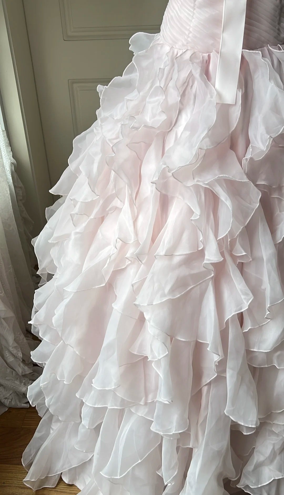 Stunning Prom Dress Light Pink Sweetheart Tiered Gala Dress Evening Dress 18th Birthday Gown D5352