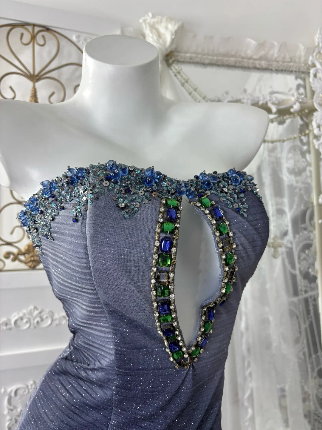Sexy Prom Dress Strapless Pleated Tulle Mermaid Gala Dress Evening Dress 18th Birthday Gown D5374