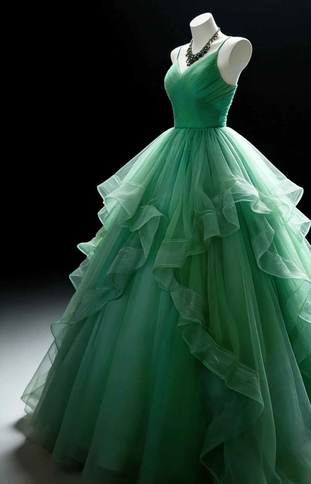 New Arrival Ball Gown Spaghetti Straps Pleated Tulle Evening Dress Quniceanera Dress Birthday Prom Gown D5395