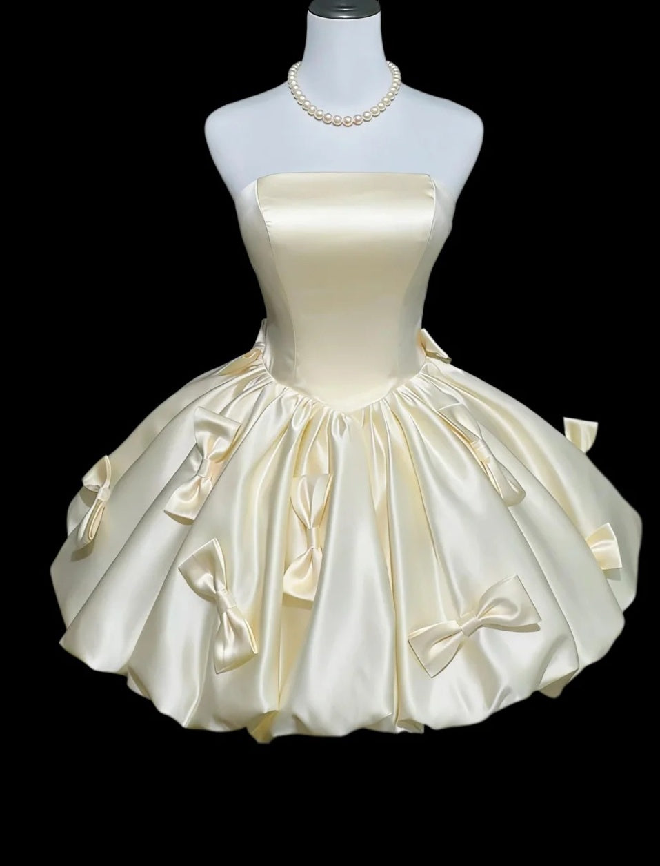 Elegant Homecoming Dress Strapless Pleated Short Prom Dress Back to School Outfits Party Dress D5441