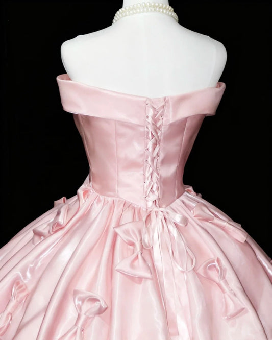 Sweet Homecoming Dress Pink Off Shoulder Pleated Short Prom Dress Back to School Outfits Party Dress D5442