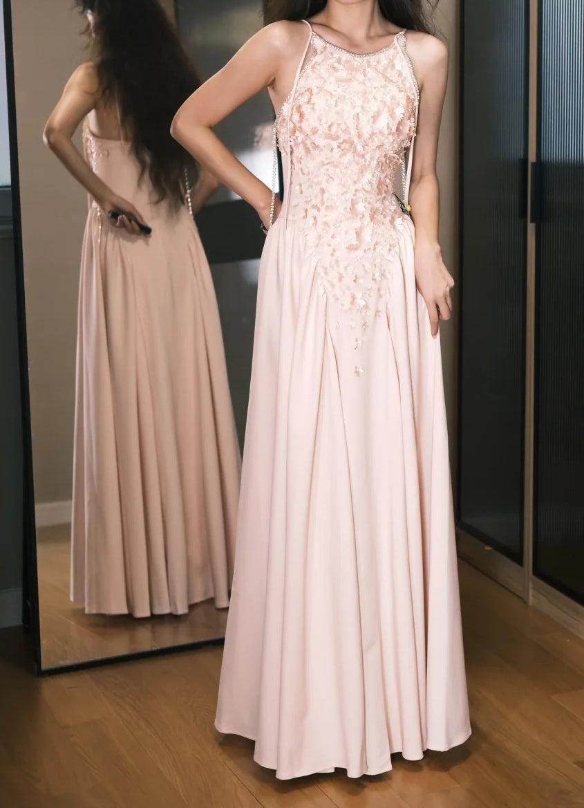Stunning Prom Dress A Line Spaghetti Straps Pleated Gala Dress Evening Dress D5483