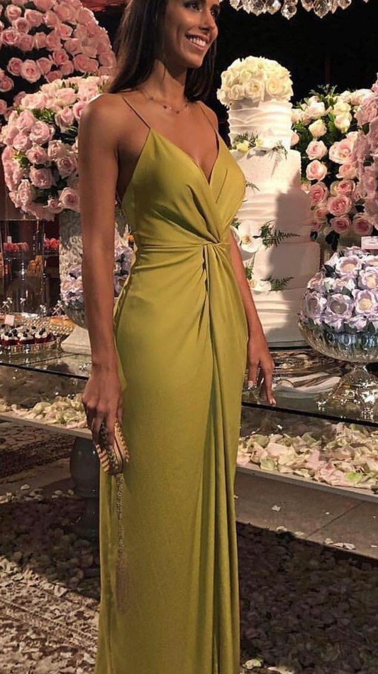 Charming V Neck Long Evening Dress,Fashion Party Gown cc612