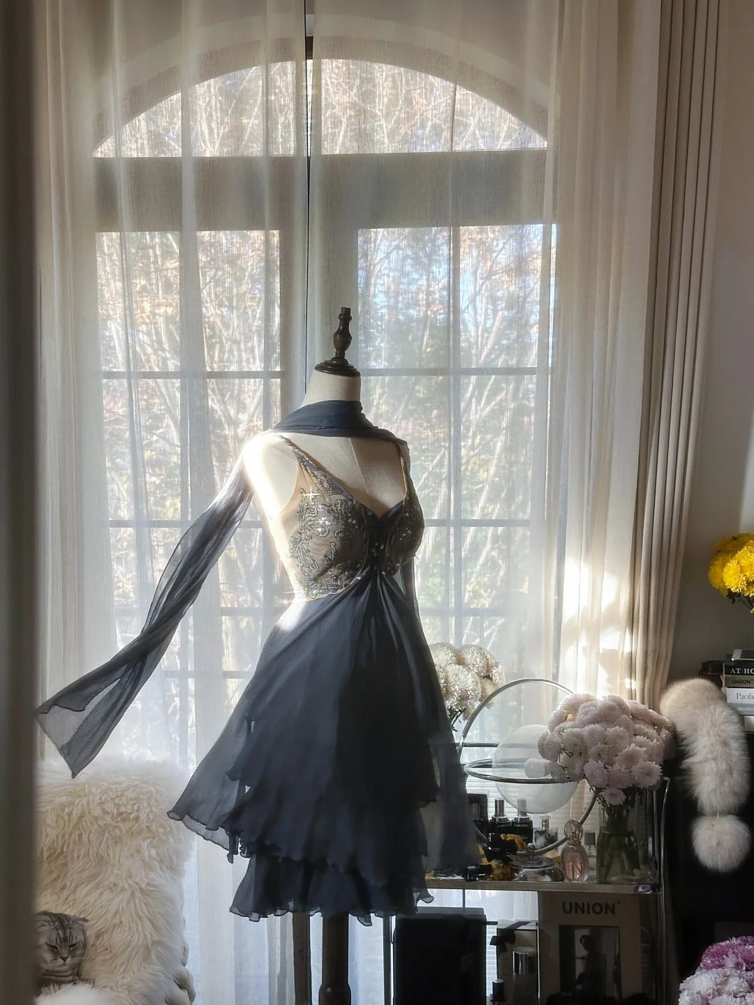 Pretty Homecoming Dress V Neck Tulle Dress Back to School Outfits Party Dress D6432