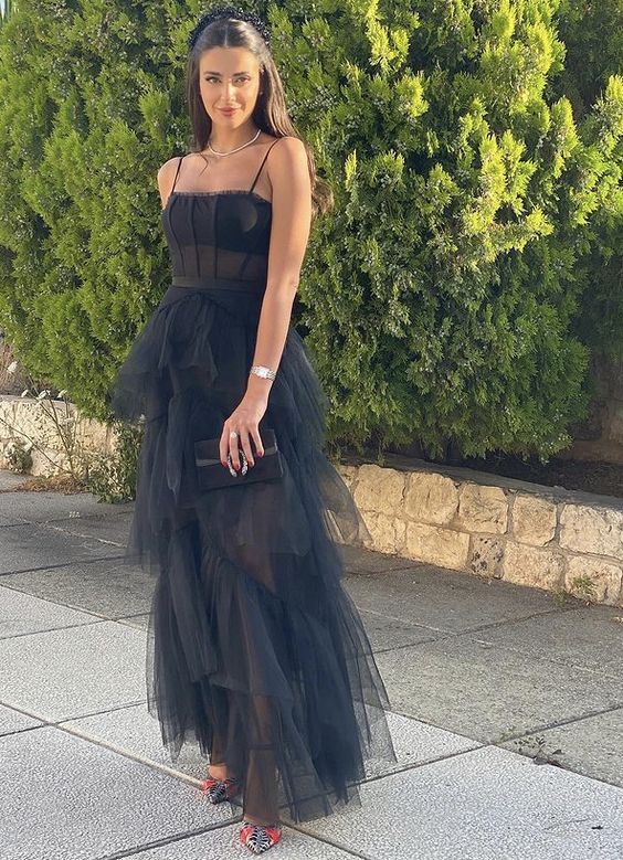Black Prom Evening Gowns Long Formal Dress fg1844