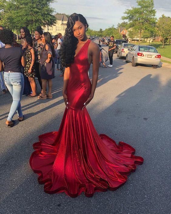 Simple Mermaid Elegant Cheap Long Prom Dresses fg2341