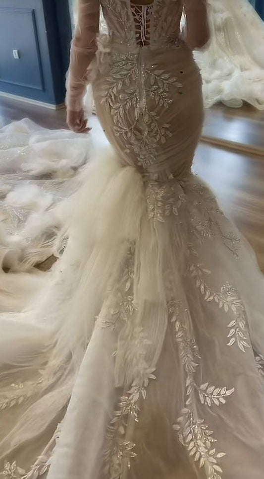 Ivory lace prom dresses long evening dress wedding dress fg2467