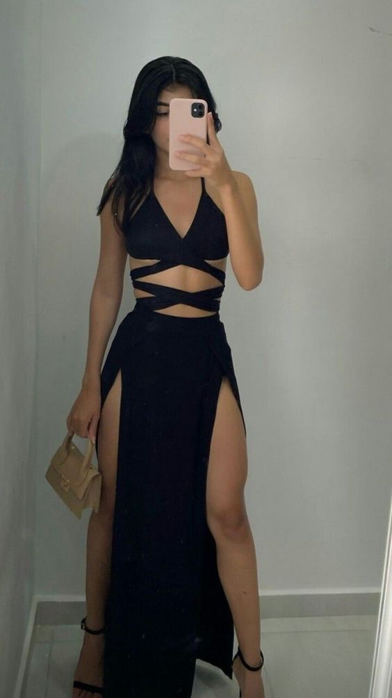 long A line prom dress evening dress fg1240