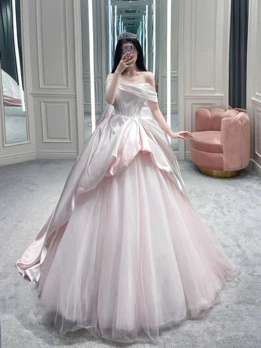 Princess Off The Shoulder A-line Prom Dress,18th Birthday Dress S6343