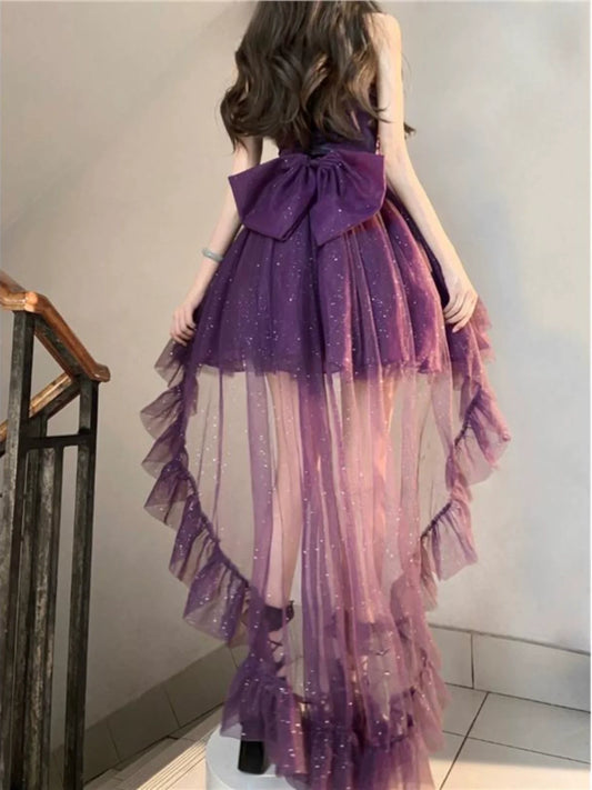 Beautiful French purple princess dress birthday dress S5760