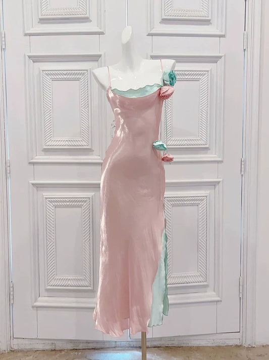 elegant banquet dress pink evening dress S6044