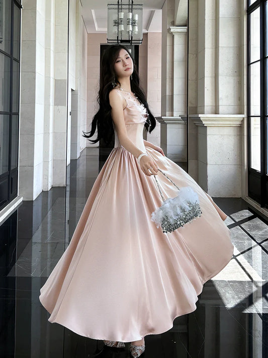 A-line long party dress long evening dress S6090