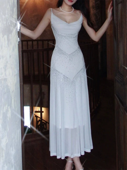 sleeveless women's long party dress evening gown S6000