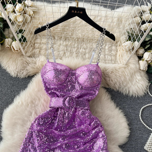Sexy sequined dress S4669