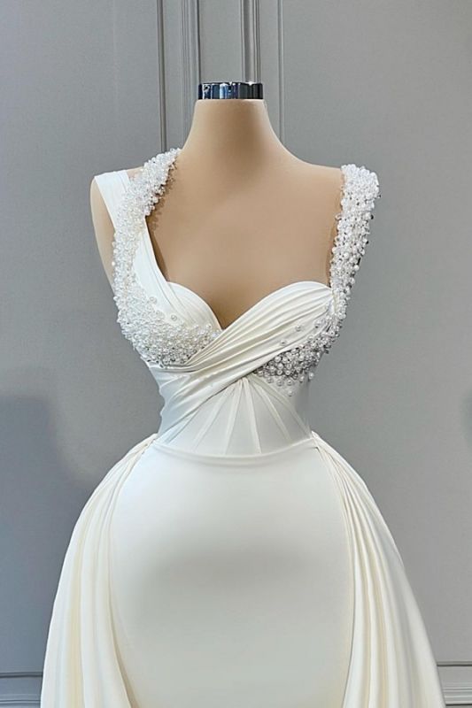 Amazing Satin Long Evening Dress with Glitter Beadings Sweetheart Prom Dress fg4575