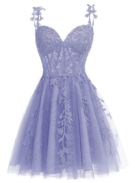 Lace Applique Homecoming Dresses 2024 Illusion Floral Tulle Short Prom Dress fg4827