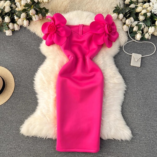 flower banquet party dress S4546
