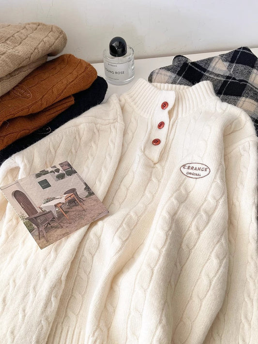 embroidered soft sweater top S4681
