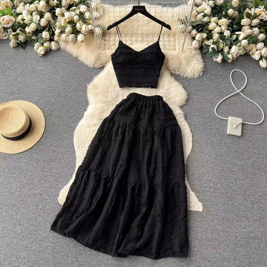 women's new suspender top sweet two-piece trendy set S4538