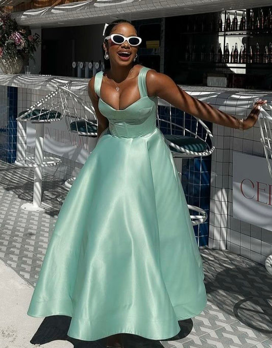 Elegant A line Straps Prom Dress Party Dress fg5368