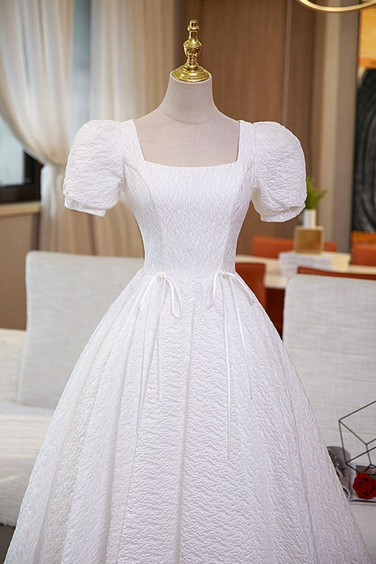 A-Line Homecoming Dress, Cute Short Sleeve Evening Dress S5291