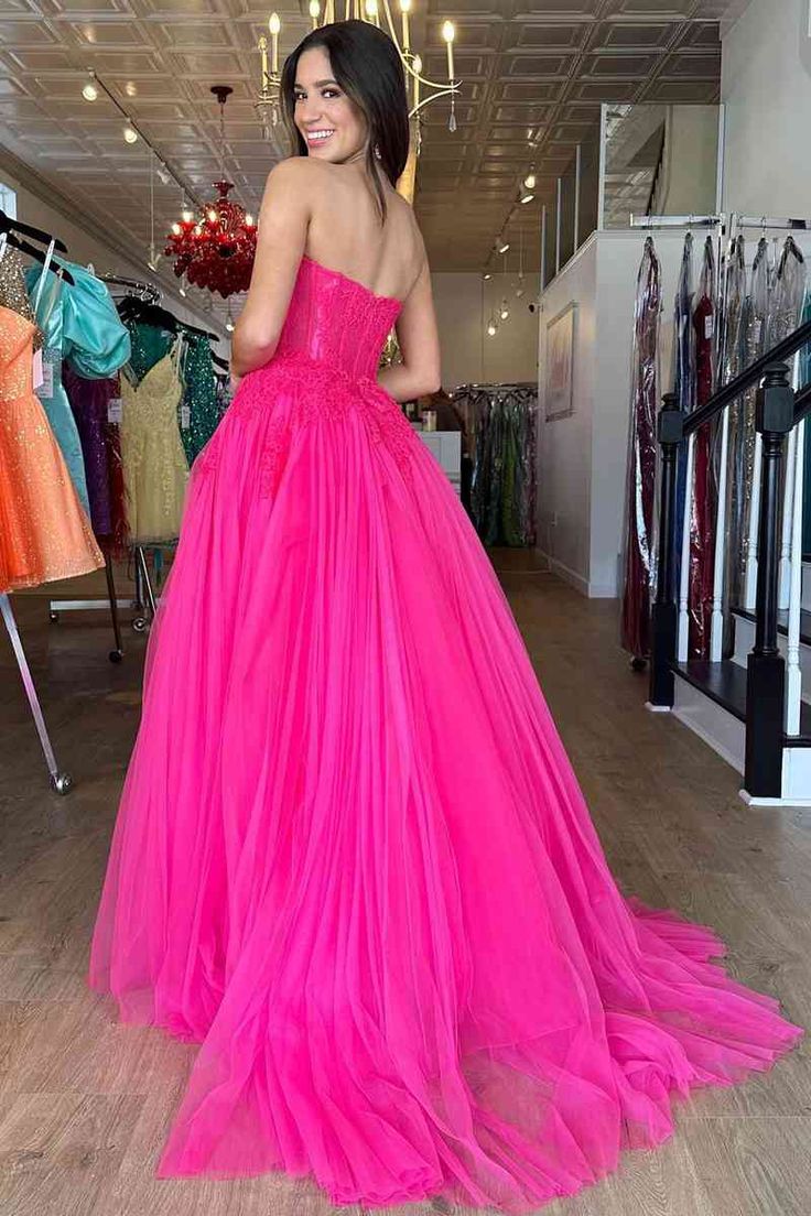 Sweetheart A-Line Long Party Dress with Appliques fg4578
