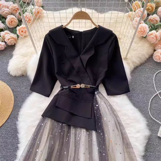 New mesh dress for women mid-length skirt S4565